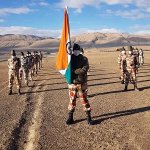 ITBP troops celebrate I-Day at 16,000 feet in Ladakh