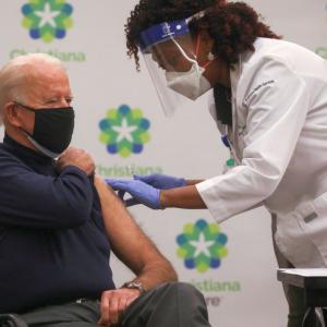 Biden publicly receives COVID-19 vaccine