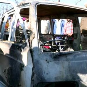 Punjab: 4 kids charred as school van catches fire