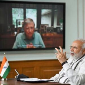 PM discusses COVID-19, its vaccine with Bill Gates