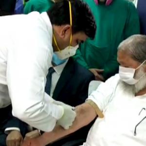 Anil Vij gets first Covaxin shot in Phase 3 trial
