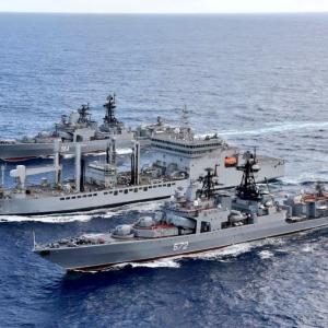Amid LAC standoff, India, Russia hold naval drills