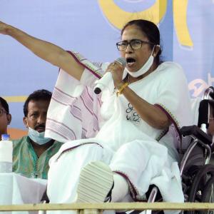 Will win Bengal with 1 leg, Delhi with 2: Mamata