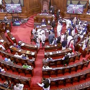 Protests in RS during Shah's statement on Nagaland