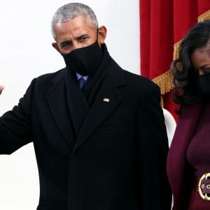 PHOTOS: Obamas, Clintons attend Biden's inauguration