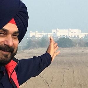 What was Sidhu doing at India-Pak border?