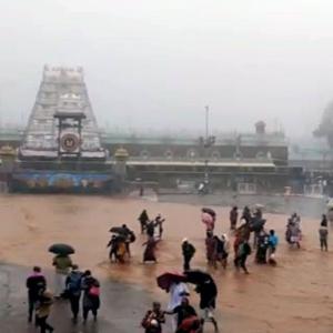 Tirumala witnesses flooding as rains lash Tirupati
