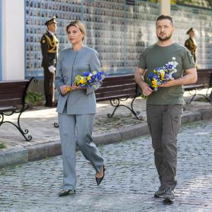 Zelenskyys Pay Homage To The Fallen