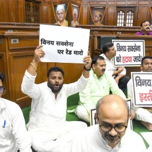 AAP, BJP hold overnight protests at Delhi assembly