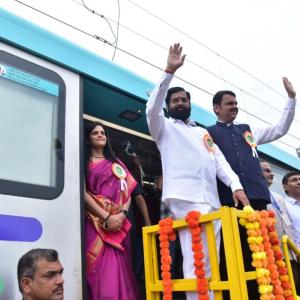 Shinde, Fadnavis launch trial of Mumbai Metro line-3