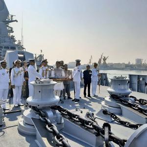 Missile destroyer Mormugao commissioned into navy