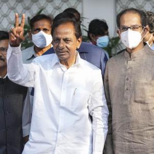 Anti-BJP front: KCR meets Uddhav, Pawar in Mumbai