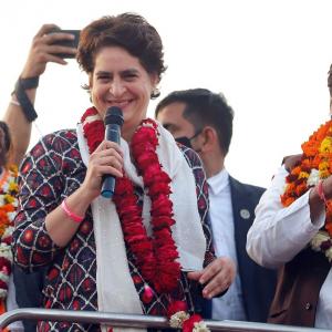 Priyanka takes on SP, BJP over 'central poll issues'