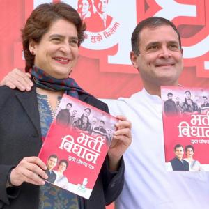 Rahul, Priyanka release 'youth manifesto' for UP poll