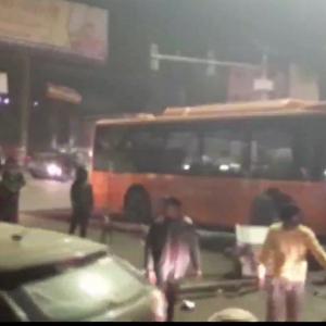 Electric bus mows down bystanders in Kanpur, 5 dead