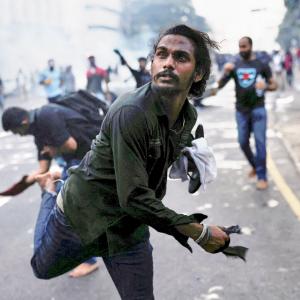 Sri Lankan President Flees Protestors