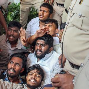 ABVP members lathi-charged at K'taka minister's home