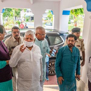Lalu has a close shave as fan in room catches fire