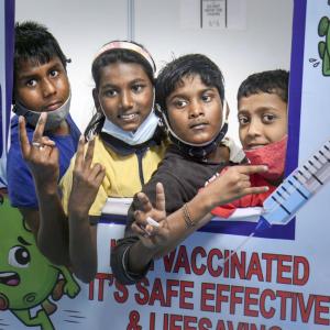 PHOTOS: India begins vaccinating 12-14 age group