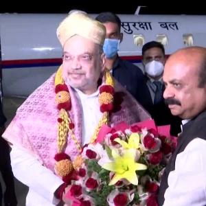 Amit Shah lands in K'taka amid buzz over CM change