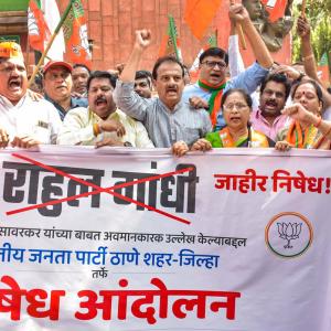 Savarkar remark: BJP workers attack Cong office