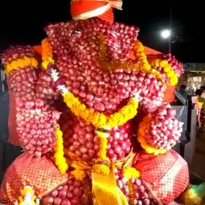 Seen Ganesha Idol Made Of Onions?