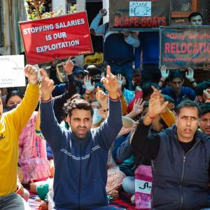 Kashmiri Pandits protest killing, seek relocation