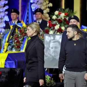 Zelenskyys At Minister's Funeral