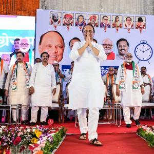 32 MLAs at Ajit Pawar's meet, 18 at Sharad Pawar's