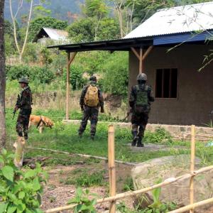 Kuki militant camp burnt after gunfight in Manipur