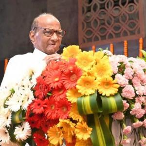 Day after withdrawing resignation, Pawar in Baramati
