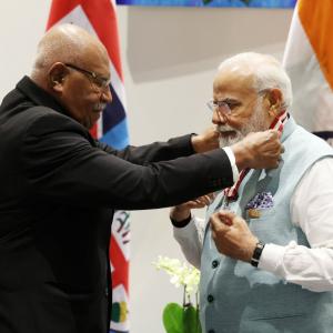 Modi conferred with highest honours of Fiji, PNG