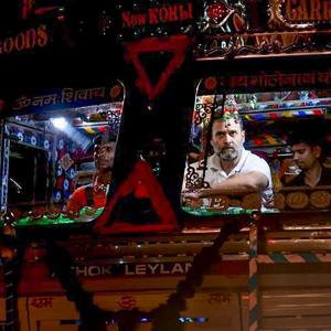 PIX: When Rahul Gandhi took a truck ride to Chandigarh
