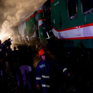 Dhaka: Train from town bordering India set afire