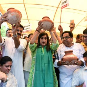 Delhi water crisis BJP-made, says AAP; BJP protests