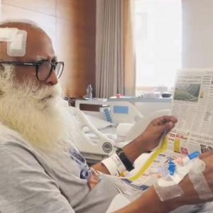 On the road to...: Jaggi Vasudev shares new video from hospital 