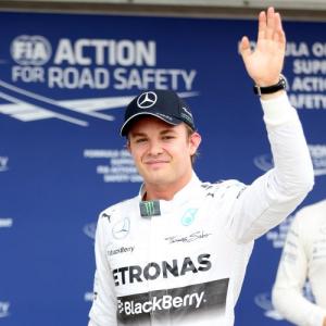 Rosberg on pole, Hamilton on fire and last