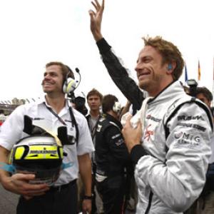 Button and Brawn celebrate F1 title double
