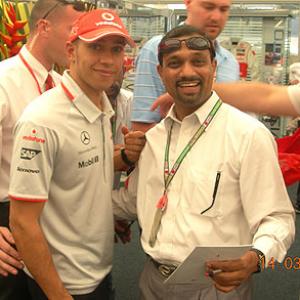 Spotted: Lewis Hamilton in Bahrain
