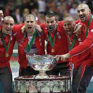 Images: Joyous Serbs win first Davis Cup title