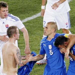 Images: Slovakia knock out champions Italy
