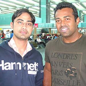 Spotted: Leander Paes at Bangalore airport
