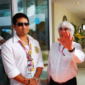 Images: Tendulkar meets Schumacher and Ecclestone