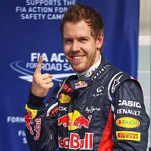 Vettel and Red Bull on pole in Bahrain