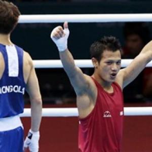 Devendro beats Beijing Games silver medalist to enter QF