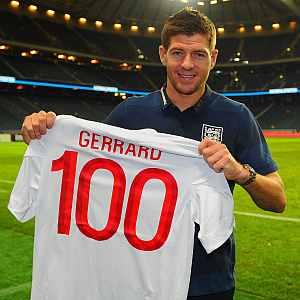 Gerrard makes 100th appearance for England