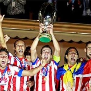Falcao hat-trick leads Atletico to Super Cup win