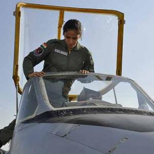 PHOTOS: Saina on Cloud 9 after IAF aircraft sortie