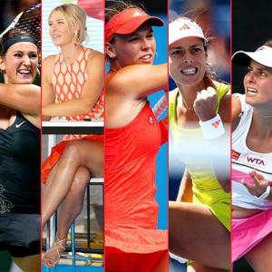 The female tennis players at the Australian Open - Rediff
