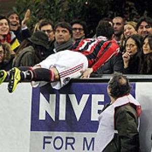 Serie A: Pazzini brace helps Milan leapfrog Lazio